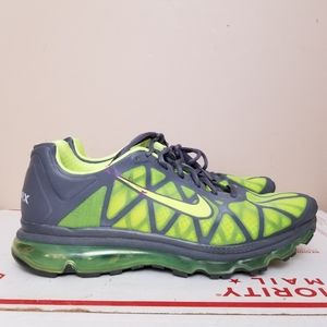 Nike Air Max + Running Shoes Sneakers Green Gray Volt 2011 429889-033 Size 12